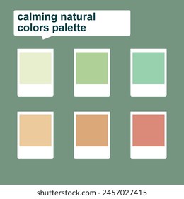 calming natural colors. combination of natural scenery in summer. summer in a collection of color palettes. refreshing earth tones sage, beige, and green pastel color