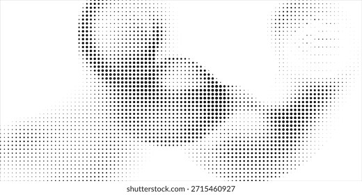 Rítmos calmantes fundo de meio-tom abstrato ondas vetor design em cor preta