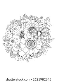 Calming Spring Flowers Coloring Book por Atenção