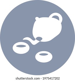 Calming tea, icon illustration, vector on white background