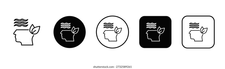 Ícone De Calmaria Estilo De Fundo Branco E Preto
