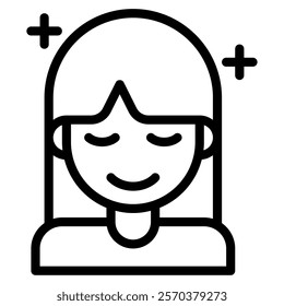 Calmness Wellness Mental Health icon illustration