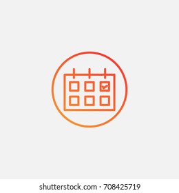 Calnedar icon.gradient illustration isolated vector sign symbol