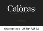 Caloras typography beauty fashion elegant minimalist serif italic fonts decorative wedding vintage retro logos. Minimal luxury font alphabet logo. Vector illustration