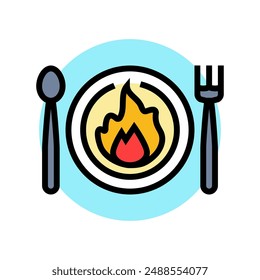 caloric deficit obesity overweight color icon vector. caloric deficit obesity overweight sign. isolated symbol illustration