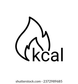 calorie burn icon, loss calories and weight, logo, thin line symbol on white background - editable stroke vector illustration eps 10