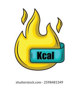 Calorie burned icon design. Vector design