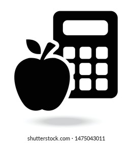 Calorie calculator icon . Calorie calculator icon concept . Vector illustration for your web mobile logo app UI design
