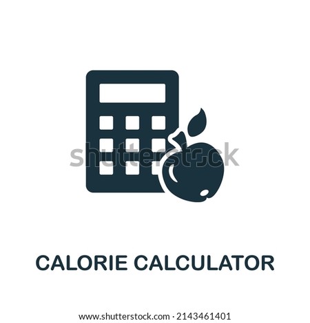 Calorie Calculator icon. Monochrome simple Calorie Calculator icon for templates, web design and infographics