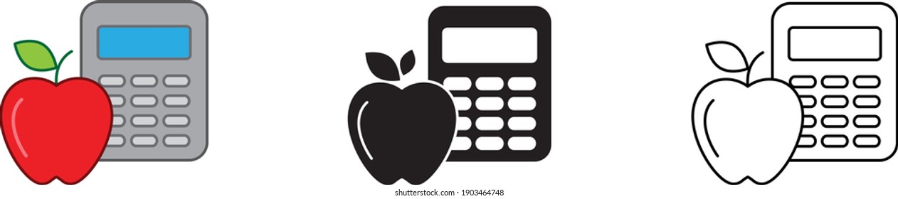Calorie calculator icon , vector illustration