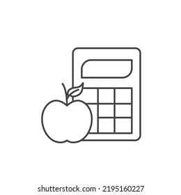 Calorie calculator icons  symbol vector elements for infographic web