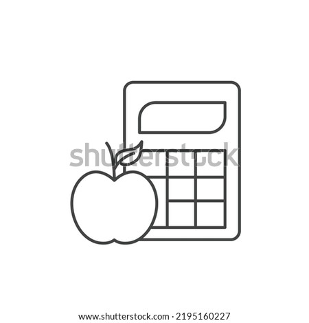 Calorie calculator icons  symbol vector elements for infographic web