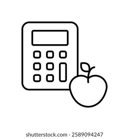 Calorie Count icon vector stock illustration