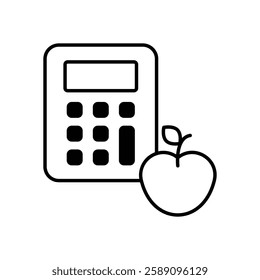 Calorie Count icon vector stock illustration