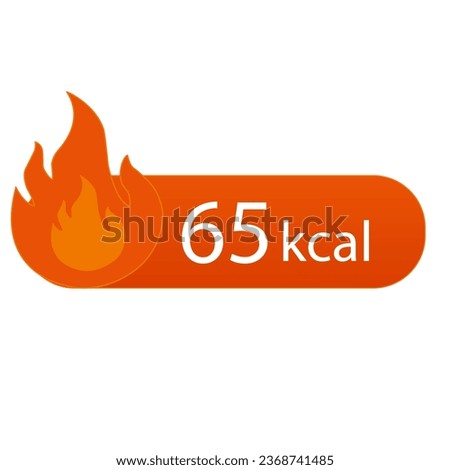 Calorie count sticker, icon fair