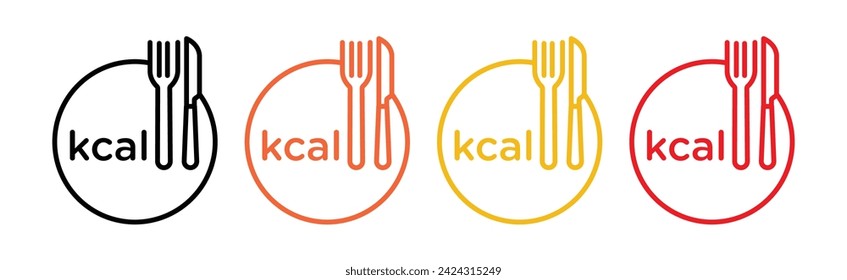 Calorie Counter Line Icon. Energy measurement icon in black and white color. svg