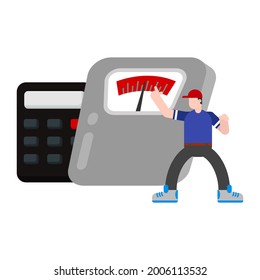 calorie counting diet icon illustration vector graphic
