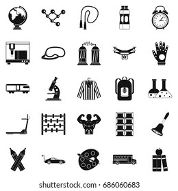 Calorie counting icons set. Simple set of 25 calorie counting icons for web isolated on white background