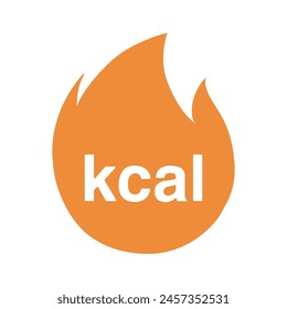Kalorienfeuer brennende bunte Vektorgrafik Symbol