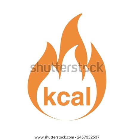 Calorie fire burning colorful vector icon
