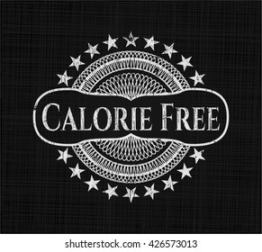 Calorie Free chalkboard emblem on black board