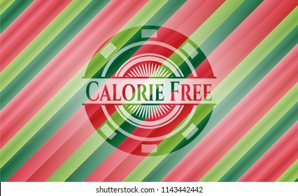 Calorie Free christmas emblem background.