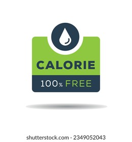 (Calorie free) label sign, vector illustration.