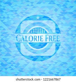 Calorie Free realistic light blue mosaic emblem