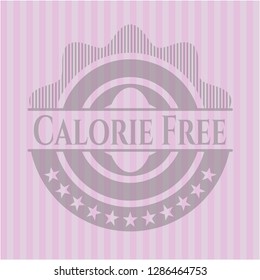 Calorie Free retro style pink emblem
