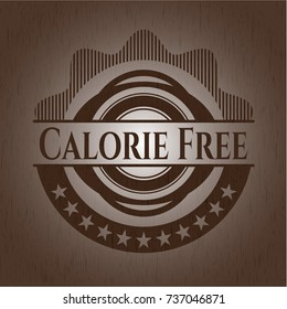 Calorie Free retro style wood emblem