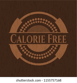 Calorie Free retro style wooden emblem