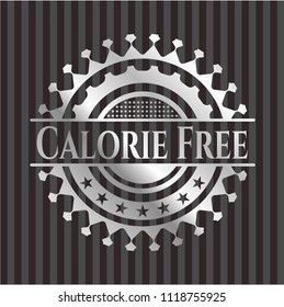 Calorie Free silvery emblem or badge