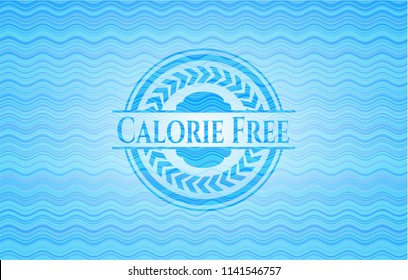 Calorie Free water representation style badge.