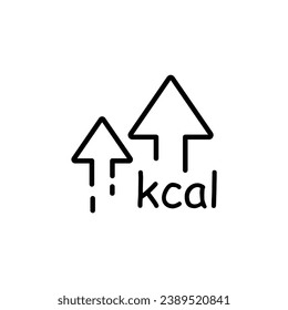  calorie icon vector diet sign kcal icon
