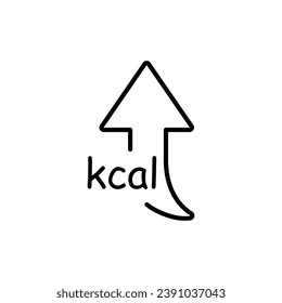  calorie icon vector diet sign kcal icon
