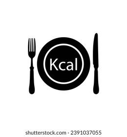 calorie icon vector diet sign kcal icon svg