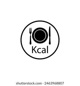 calorie icon vector diet sign kcal icon