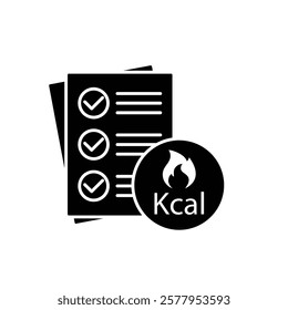 calorie icon vector diet sign kcal icon