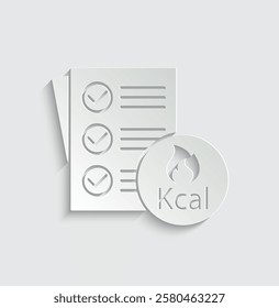 calorie icon vector diet sign kcal icon