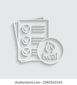 calorie icon vector diet sign kcal icon