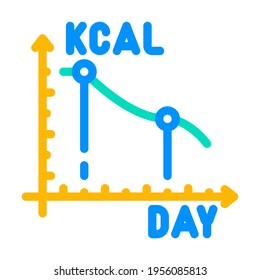 calorie reduction gradually color icon vector. calorie reduction gradually sign. isolated symbol illustration