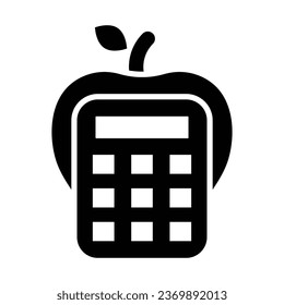 Calorie Vector Glyph Icon For Personal And Commercial Use.
