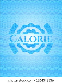 Calorie water concept emblem.