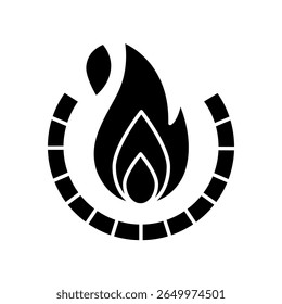 Calories black flat icon for digital and print projects.  Minimal clean icons for apps and websites. Modern simple icons for UI UX and branding