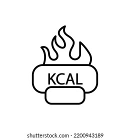 Kalorien Brennen Linie Symbol. Einfache Elementgrafik. Calories Burn Konzept Umriss Symbol Design.