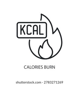 Calories Burn  thin line vector icons