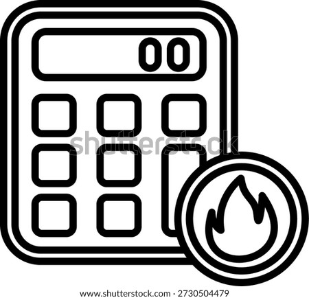 Calories calculator Line vector Icon Design