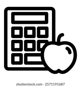 Calories Calculator Simple Vector Icon Collection