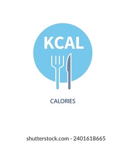 calories concept line icon. Simple element illustration. calories concept outline symbol design.