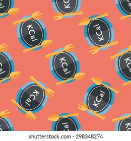 calories diet flat icon,eps10 seamless pattern background